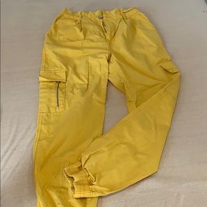 Yellow Forever 21 Cargo Pants